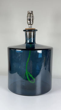 Thumbnail: Bo Petrol Blue Recycled Glass Lamp Base