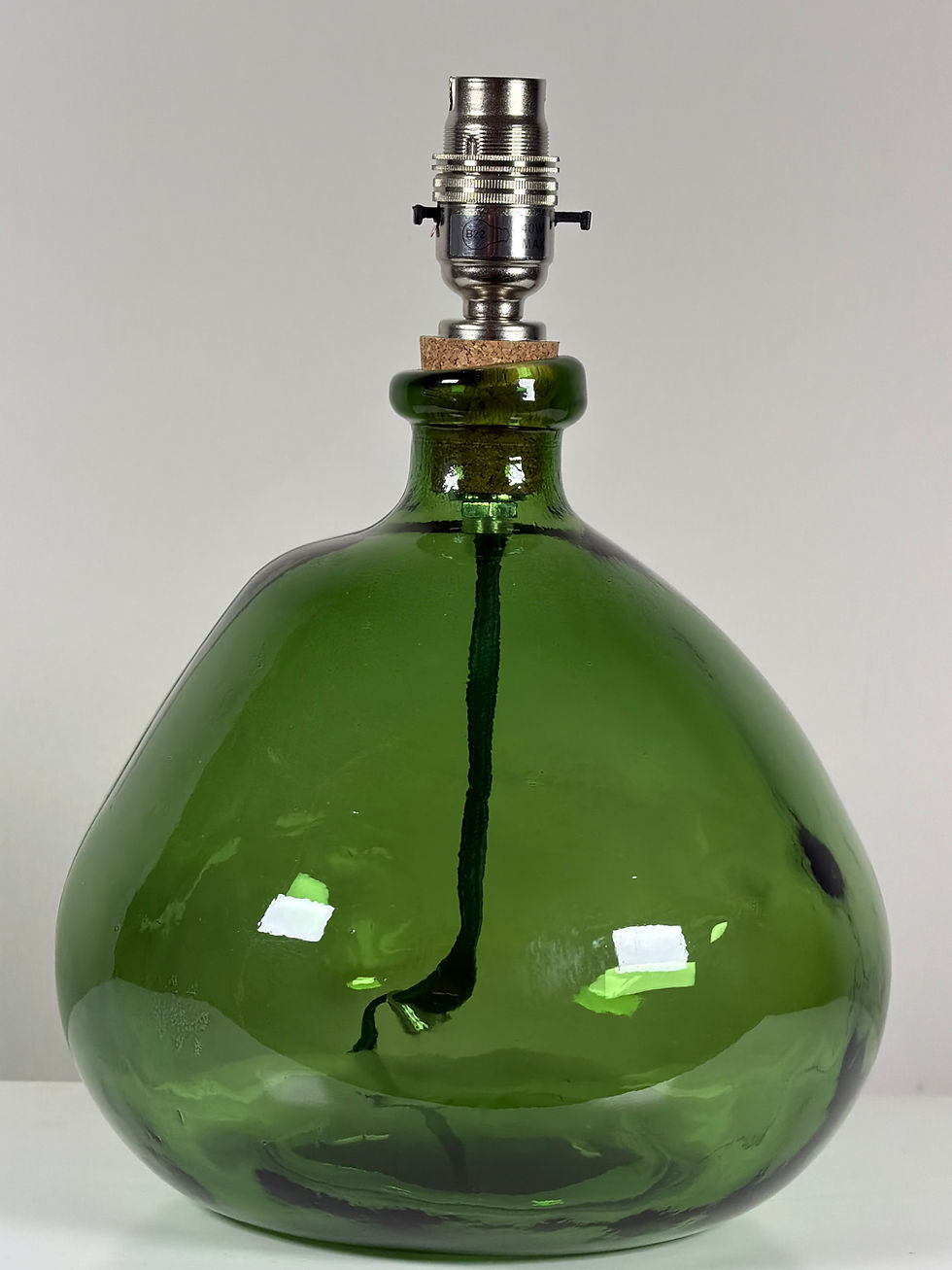 Ondine green glass lamp base
