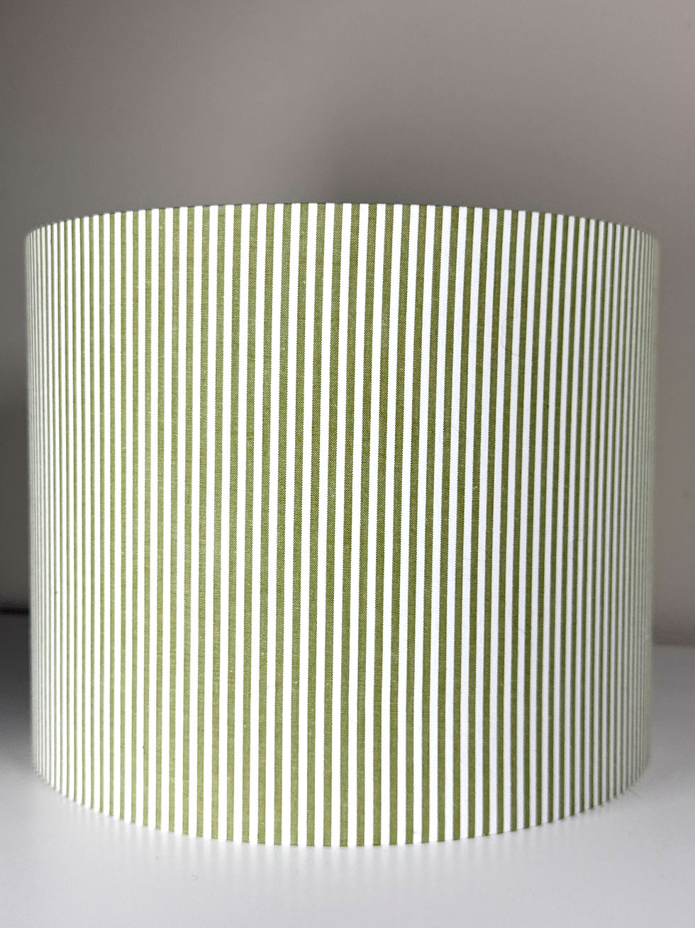 Thumbnail: sage green pinstripe lampshade