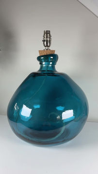 Thumbnail: Dwyn Ocean Blue Recycled Glass Lamp Base