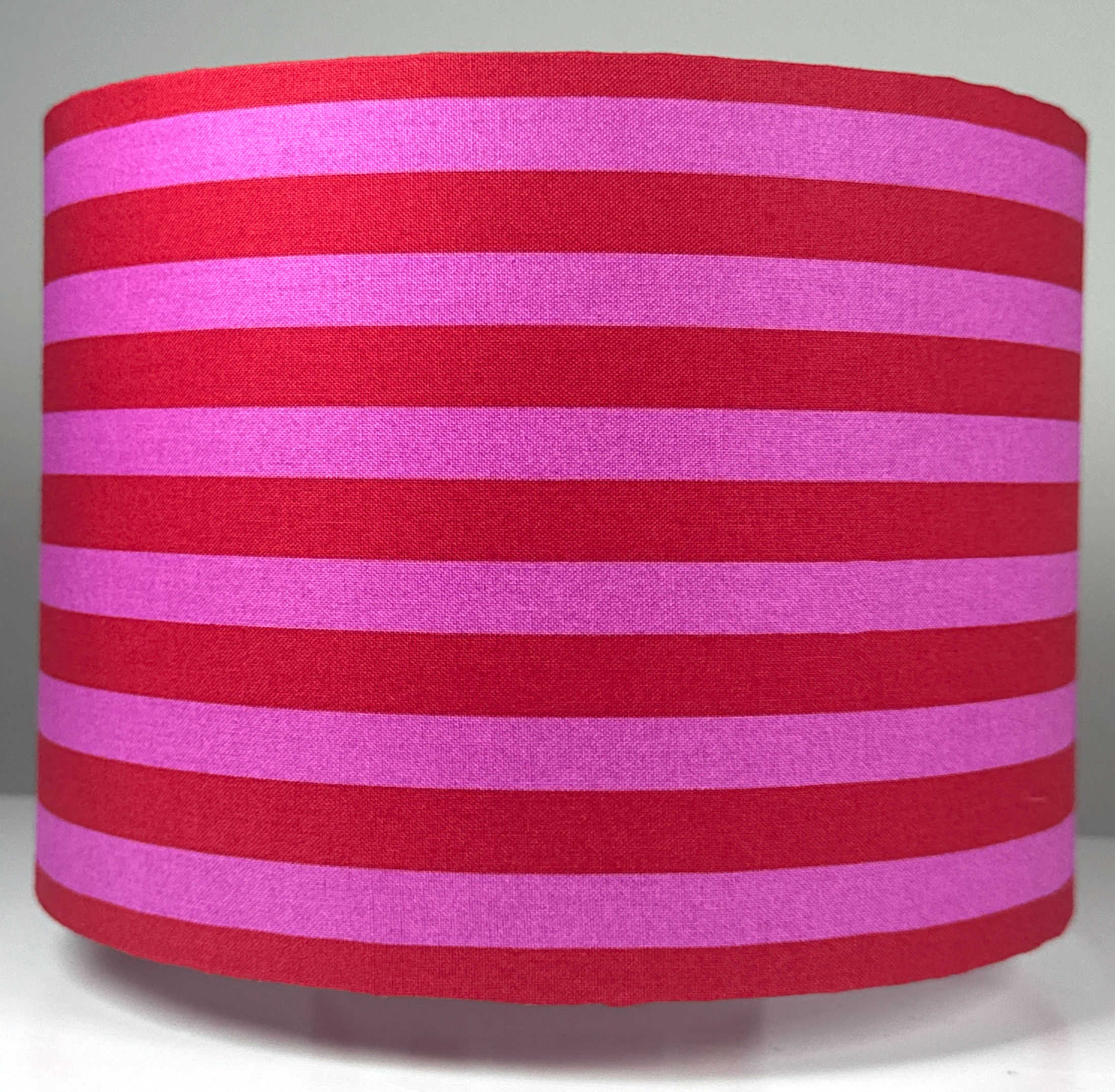Red & Pink Slim Stripe Lampshade