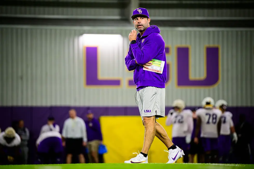 LSU defensive coordinator Blake Baker
