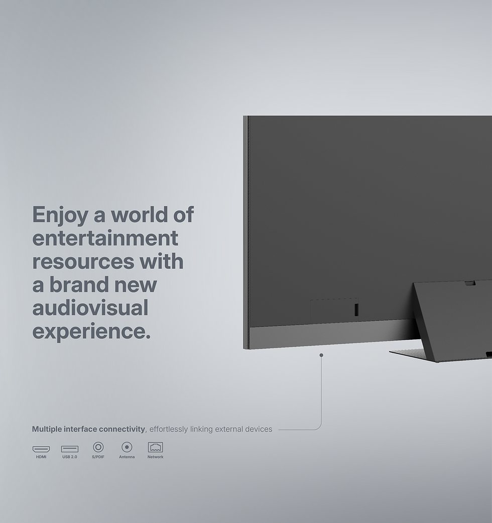 Enjoy a world of entertainment resources with a brand new audiovisual exprience. Multiple interface connectvity.