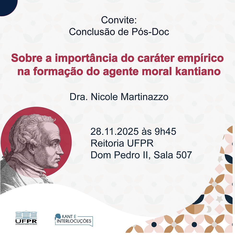 Sobre a importância do caráter empírico na formação do agente moral kantiano