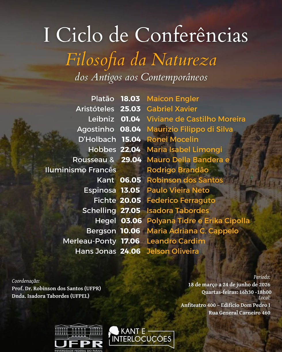 I Ciclo de Conferências - Filosofia da Natureza: Dos Antigos aos Contemporâneos