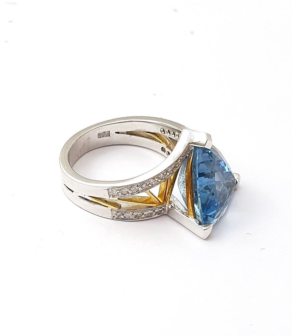 Miniaturbild: Aquamarin-Brillantring