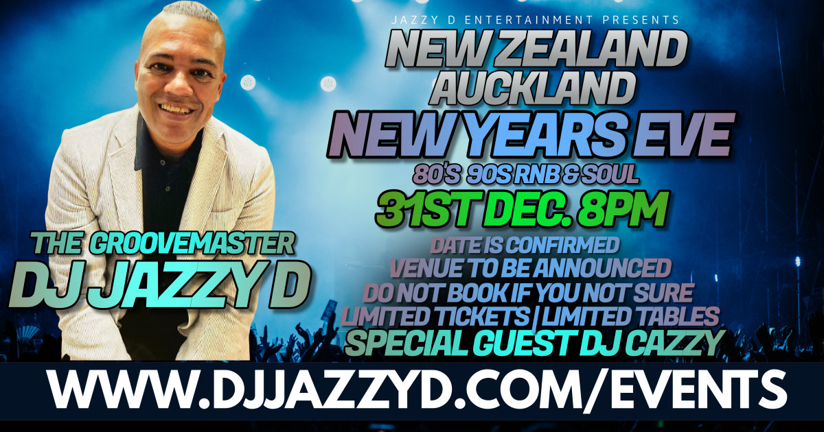 Auckland New Years Eve party with DJ Jazzy D djjazzyd