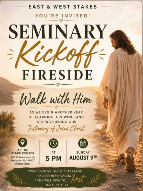 Seminary Kickoff Fireside
