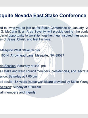 Mesquite Nevada East Stake Conference