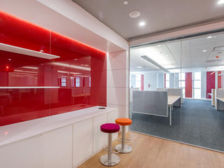 Back Painted Glass Office Application