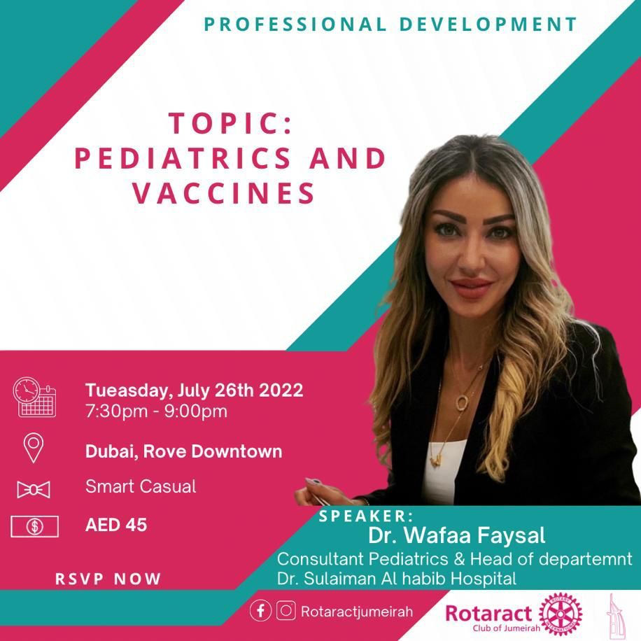 Rotaract Club of Jumeirah - Topic: Pediatrics and Vaccines