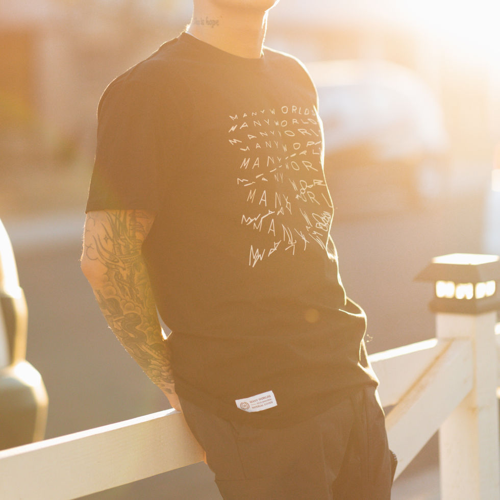 Many Worlds Text Tee Grey Beanie Lifestyle Isaiah 21.jpg