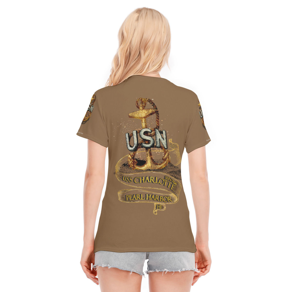 USS Charlotte_Old Anchor Shirt (Coyote Brown)