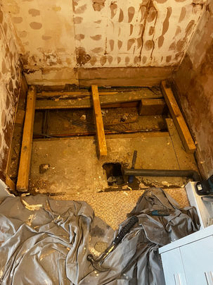 old shower tray frame
