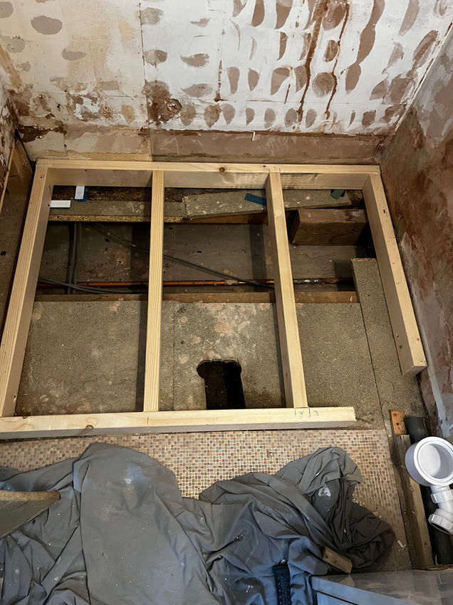 new shower tray frame