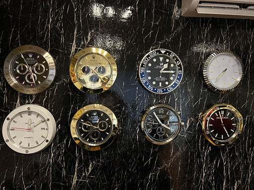 Relojes de Pared Rolex, Hublot y Mont Blanc
