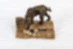 Thumbnail: sculpture of tigress  front  view on a white background