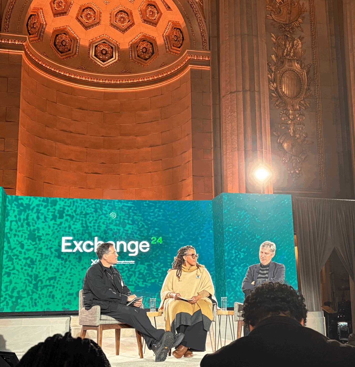 Marc Eckō, Nikki Wallace and Steven Johnson on stage 