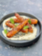 Glazed carrots, zaa'tar, sesame