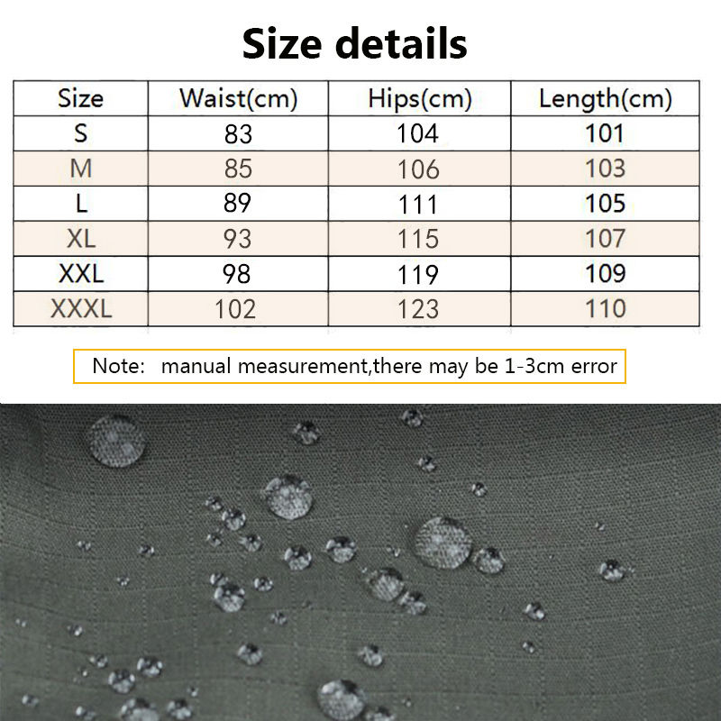 Thumbnail: New Tactical Work Pants Men Outdoor Cargo Trousers Multi-pocket Waterproof Pant 