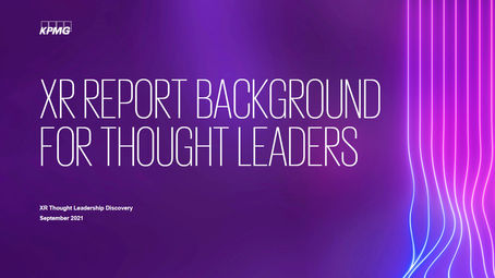 KPMG report on XR 2021 - 2030
