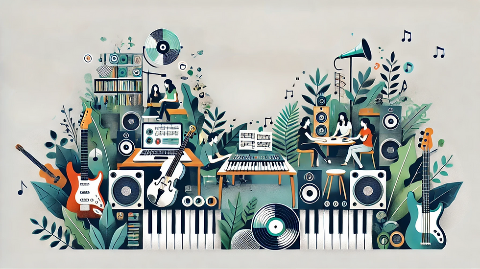 DALL·E 2025-01-05 15.40.59 - A website header section design for 'Le Campus des Musiques A