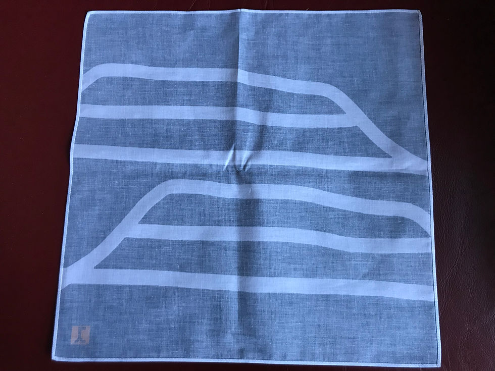 Thumbnail: たいらのおやまのハンカチ(blue暖簾ブルー)