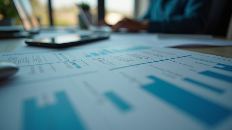 Close-up view of medical billing software on a desk