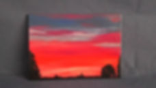 Sunset - 5x7in acrylic painting