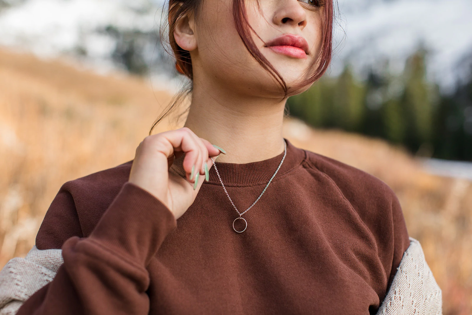 Silver Circle Necklace