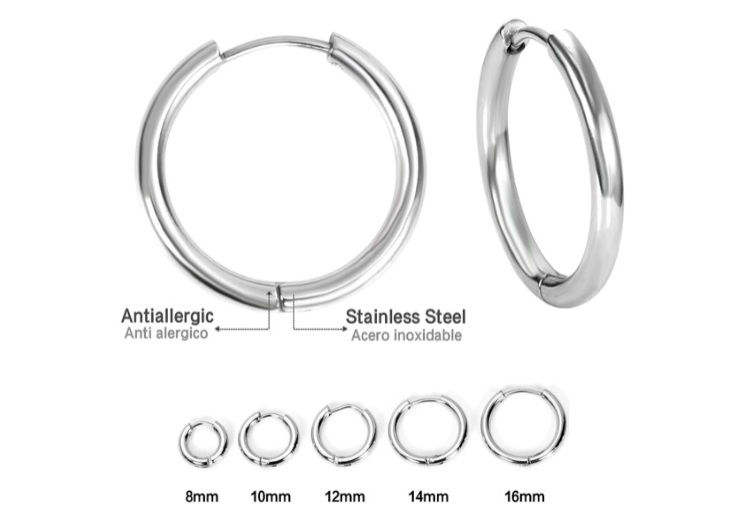 Miniatura: Aretes - Candongas de Acero Inoxidable ¡Excelente Calidad!