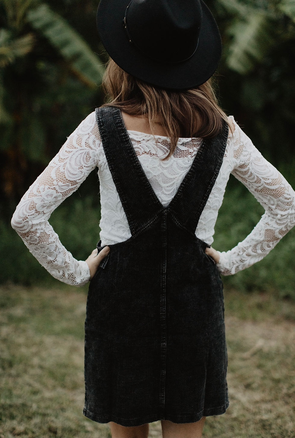 Thumbnail: Charcoal Black Overall Skirt