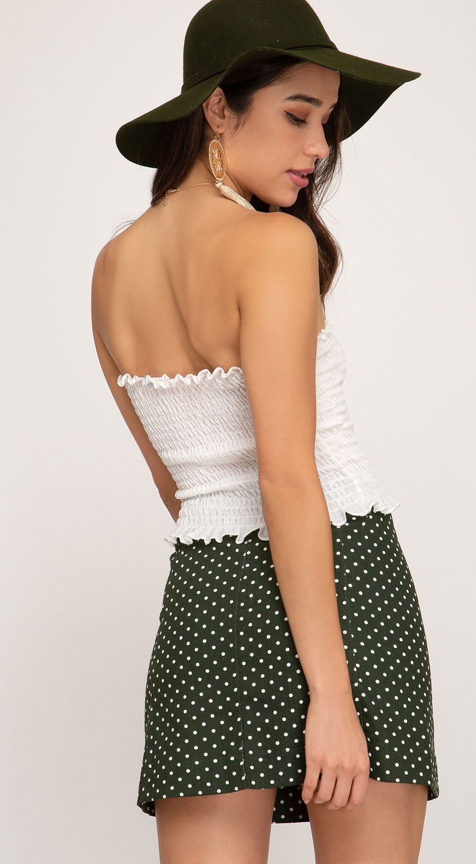 Thumbnail: I Love Olive Polka Dot Skirt