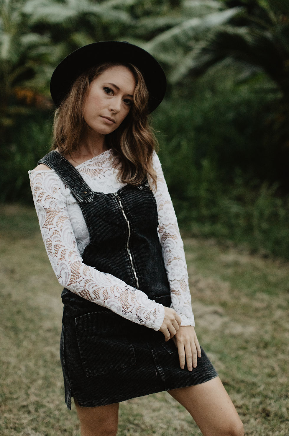 Thumbnail: Charcoal Black Overall Skirt