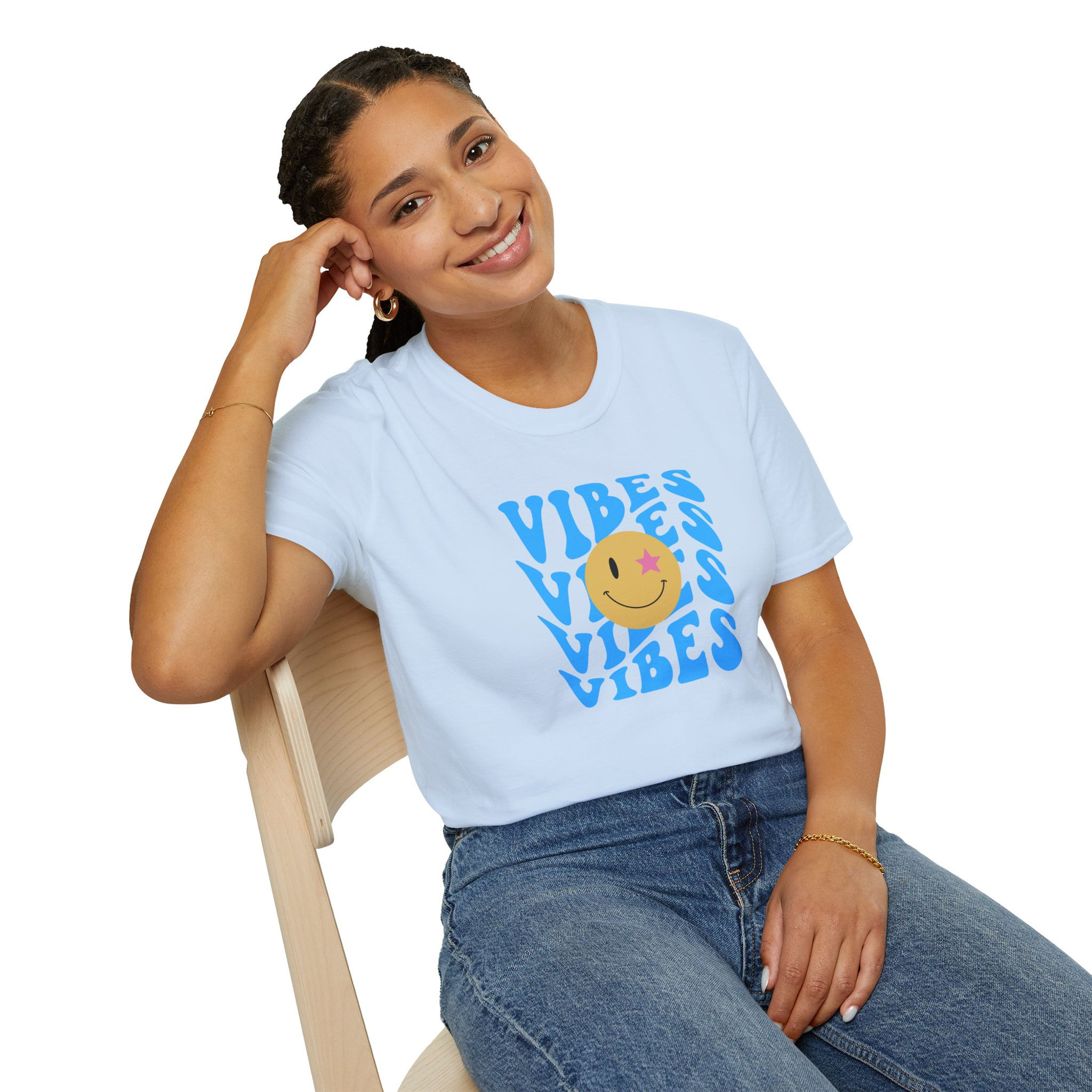 Unisex Vibes (with Stay Smiley) Groovy Soft-Style Shirt
