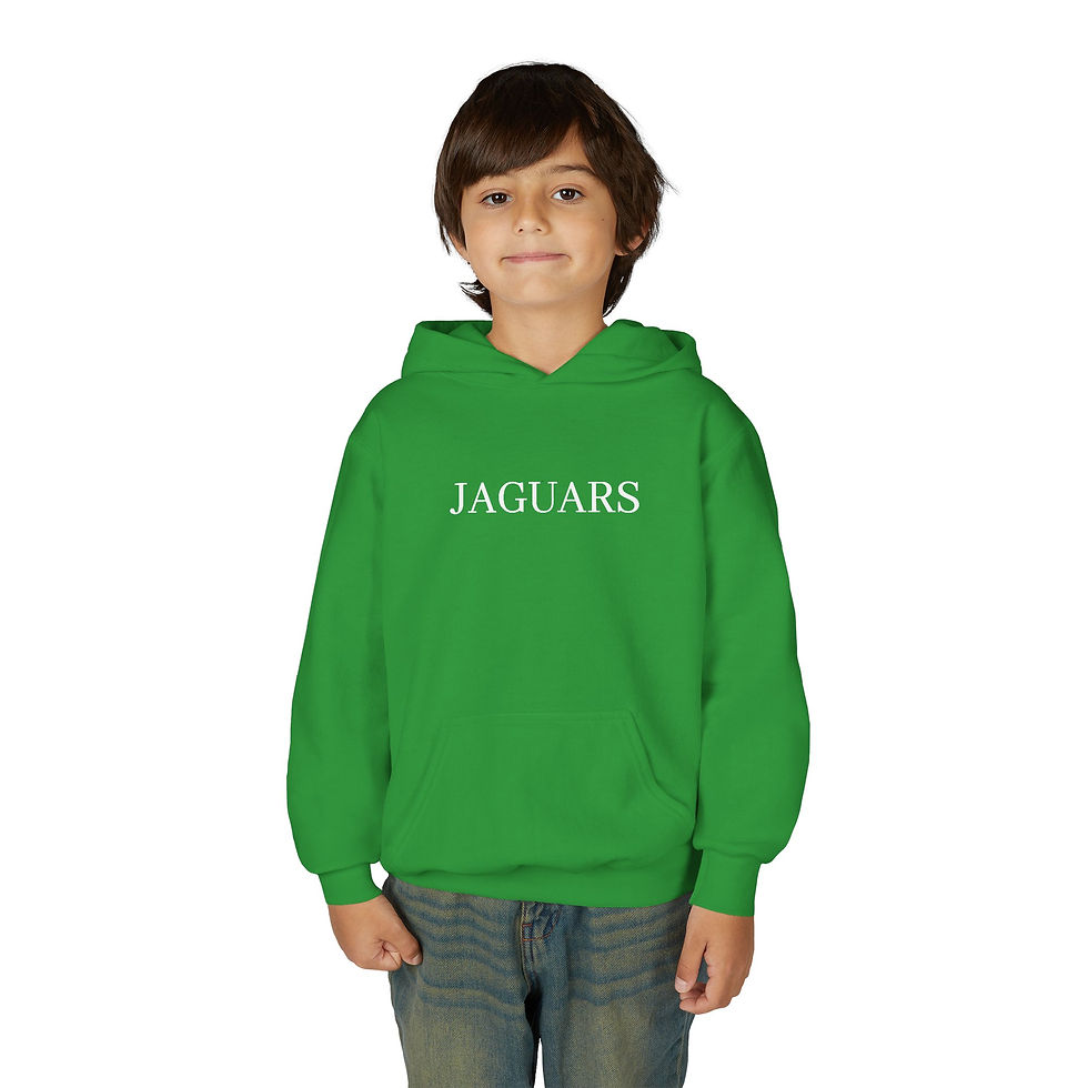 Thumbnail: Youth Jaguars Heavy Blend Hoodie (white or black logo)
