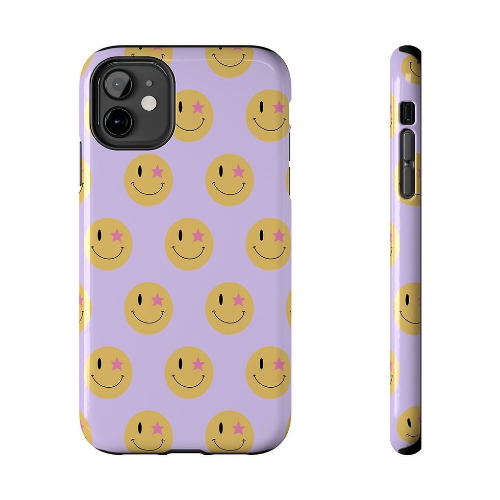 Thumbnail: Stay Smiley Impact-Resistant Phone Case (pattern)