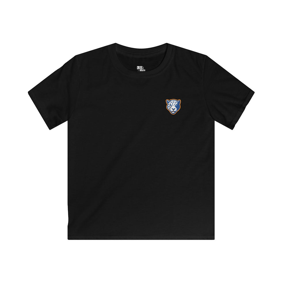 Thumbnail: Youth Jaguar Head Soft-Style Shirt (blue & white logo)