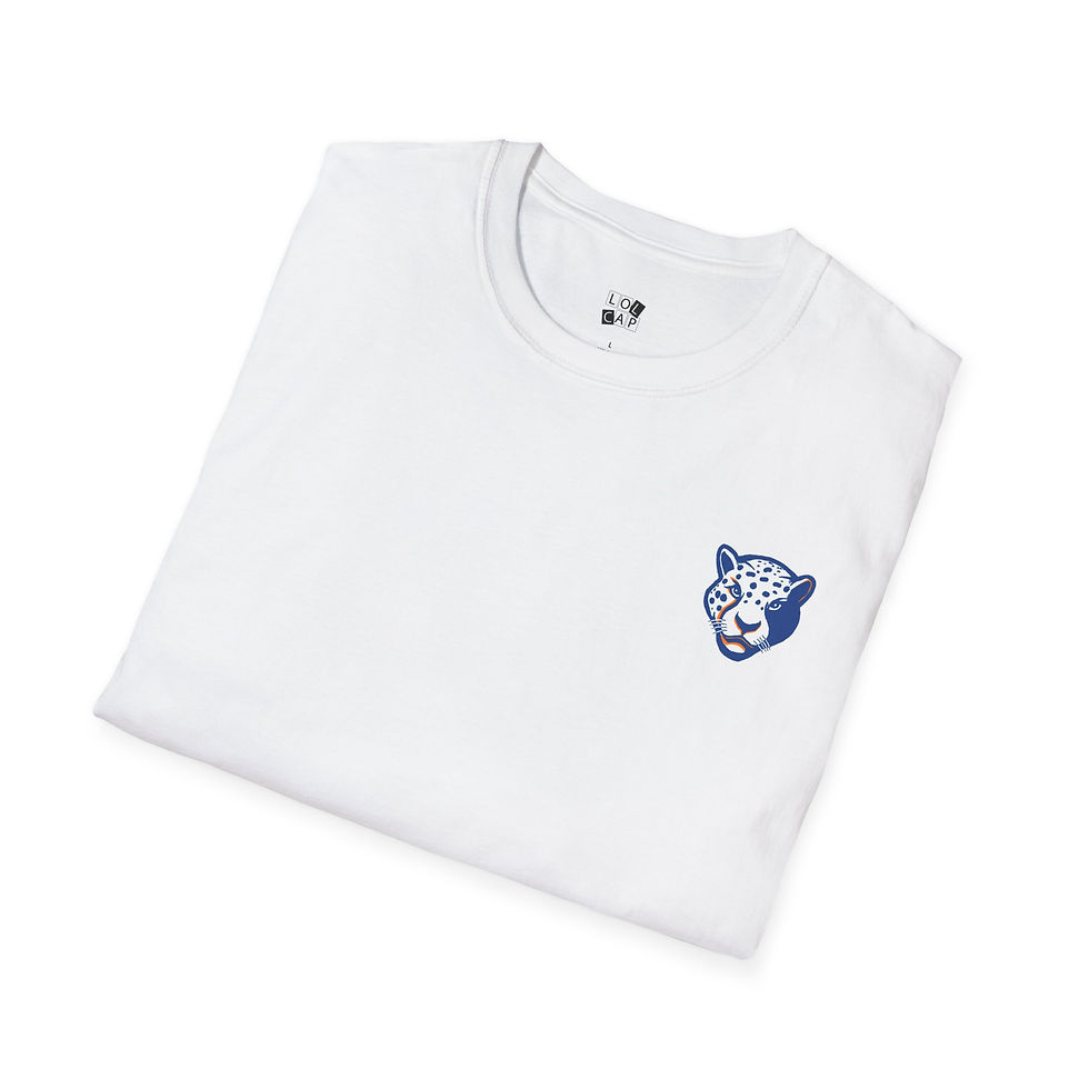 Thumbnail: Unisex Jaguar Head Soft-Style Shirt (blue & white logo)
