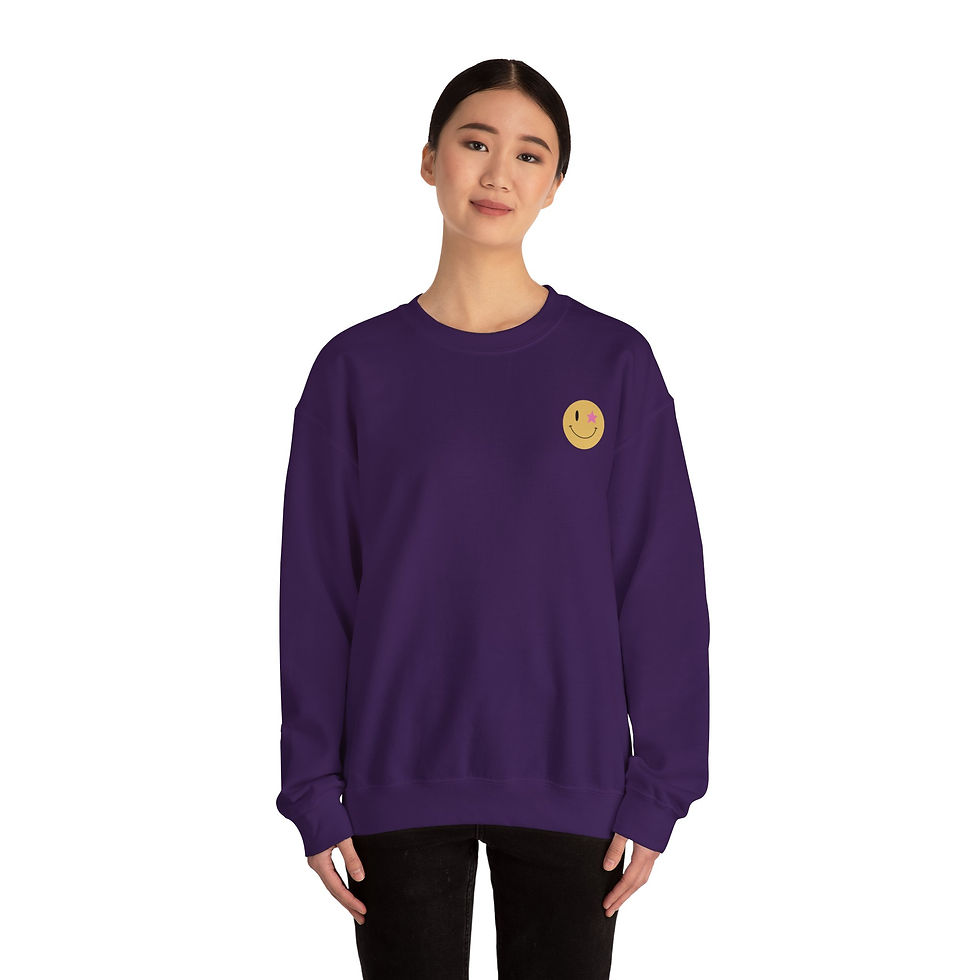 Thumbnail: Unisex Stay Smiley Heavy Blend Crewneck Sweatshirt
