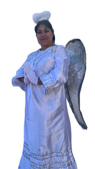 Ángel alas plateadas