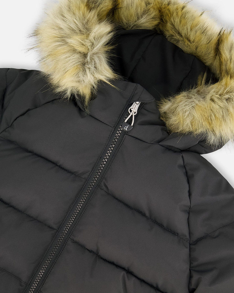 Thumbnail: Puffy Winter Jacket Black