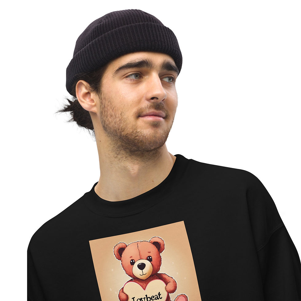 Thumbnail: "Lovbeat Teddy Bear" Tachy Collection Unisex Sweatshirt
