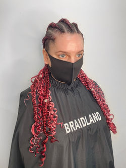 Cornrows with a heart