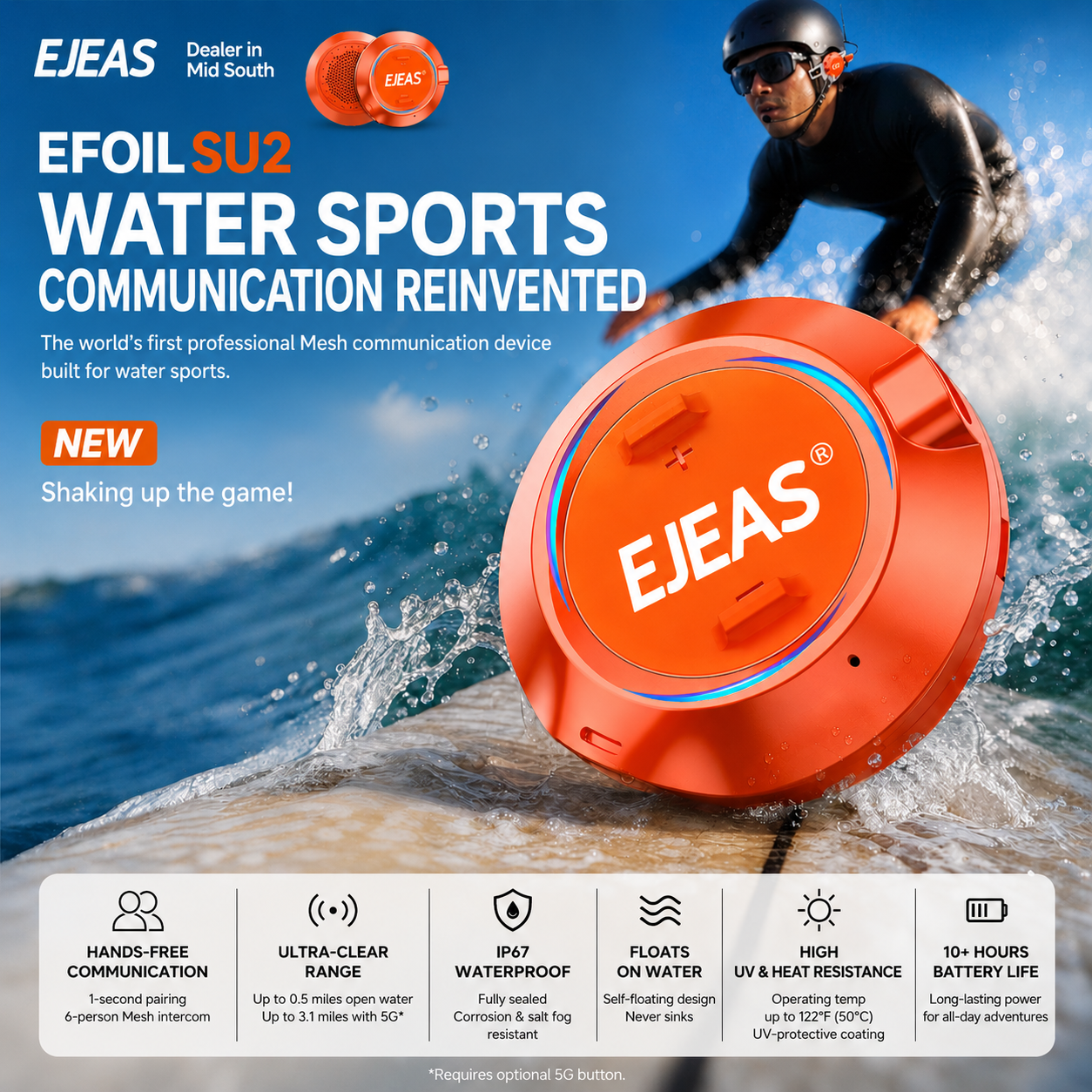 EJEAS SU2 water sports communication system
