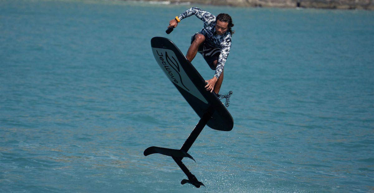 Rider on JetWave Carbon 75 performance eFoil