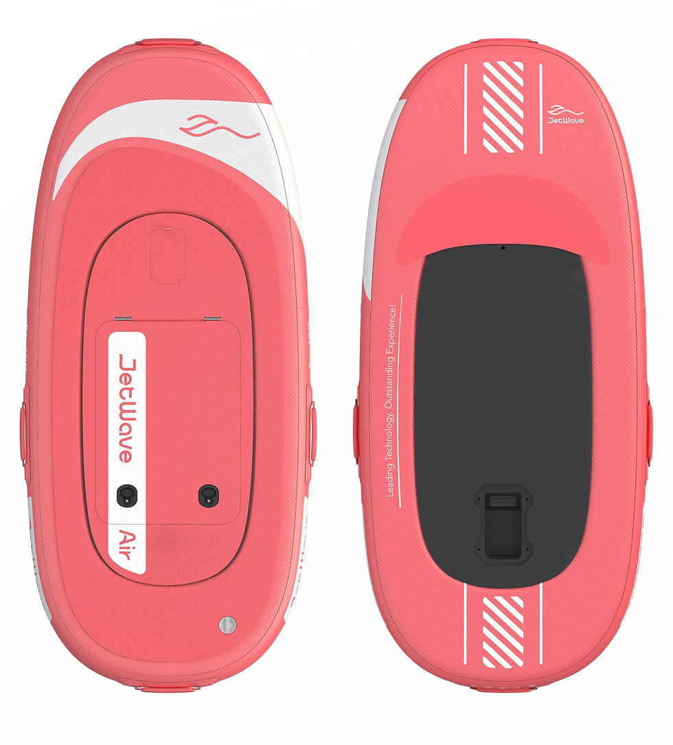 JetWave Air 150 inflatable eFoil board top and bottom view