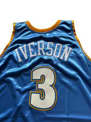 Allen Iverson 2007-2008 Nuggets Away Game Issued Jersey