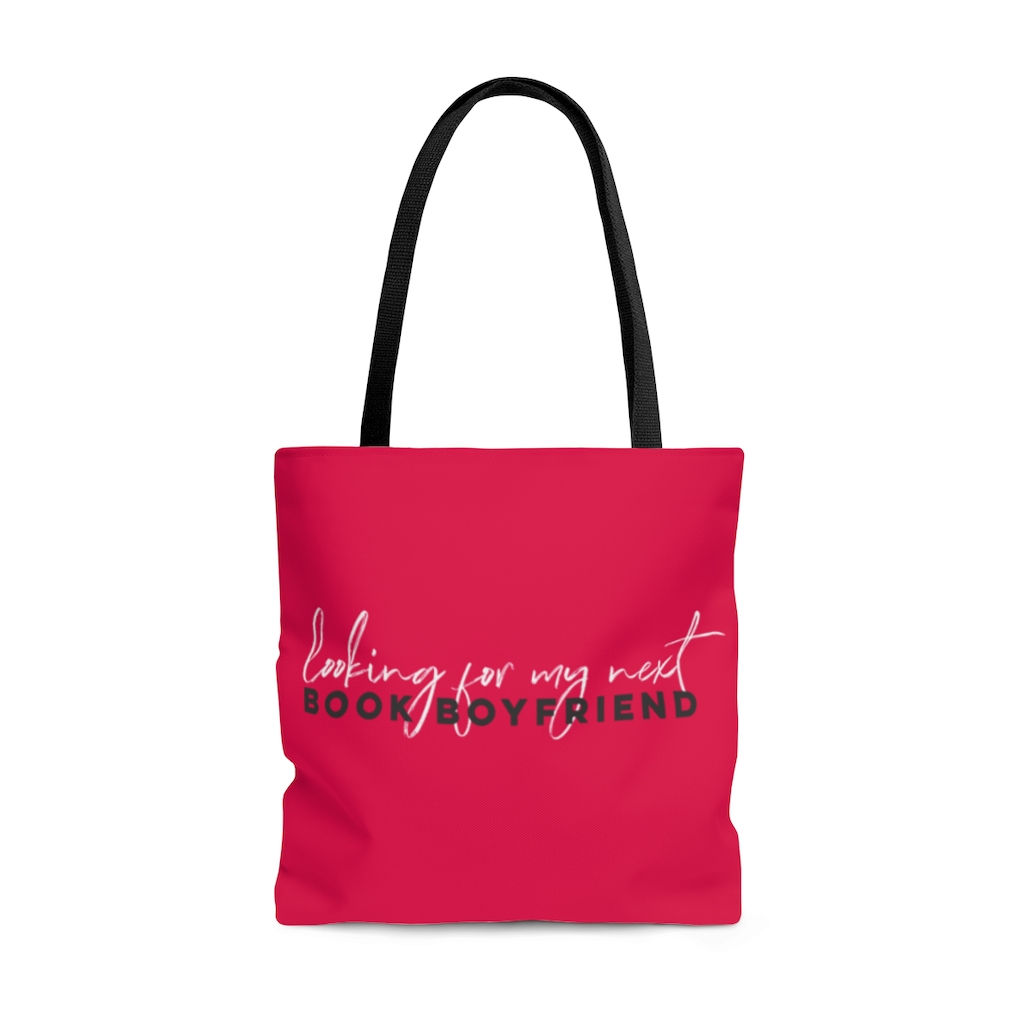 Looking for My Next Book Boyfriend Library Tote - Hot Pink
