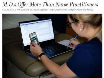 The doctor wants to see you, but has been replaced by a nurse practitioner